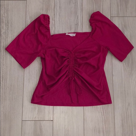 Pink tie cinch top - Picture 2 of 5